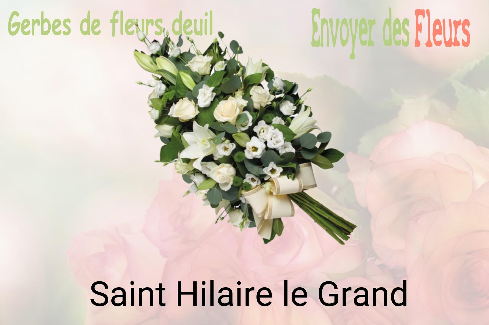 Gerbe de fleurs de deuil livrée à Saint-Hilaire-le-Grand